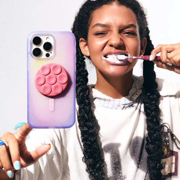 Mag Safe Pop Grip and Stand – Premium Magnetic Phone Accessory for i Phone – Customizable and Swappable Design for Optimal Grip and Hands-Free Convenience – Compatible with Wireless Charging, Elegant Black Finish for Enhanced Mobile Experience