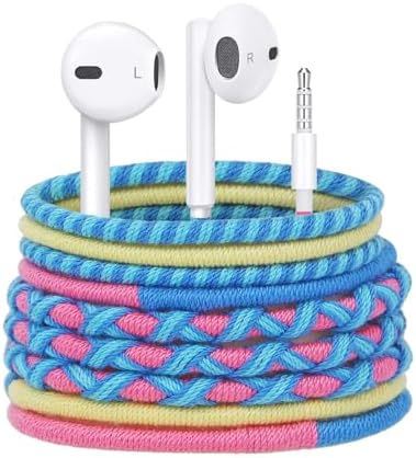 URIZONS Premium Wired In-Ear Headphones with Vibrant Braided Cable – Exceptional Sound Clarity, Integrated Microphone for Seamless Hands-Free Conversations, Customizable Volume Control, Sweat & Dirt Resistant for Active Lifestyles, Tangle-Free Design, Universal 3.5 mm Compatibility – Ideal for Commuting, Fitness, and Daily Use