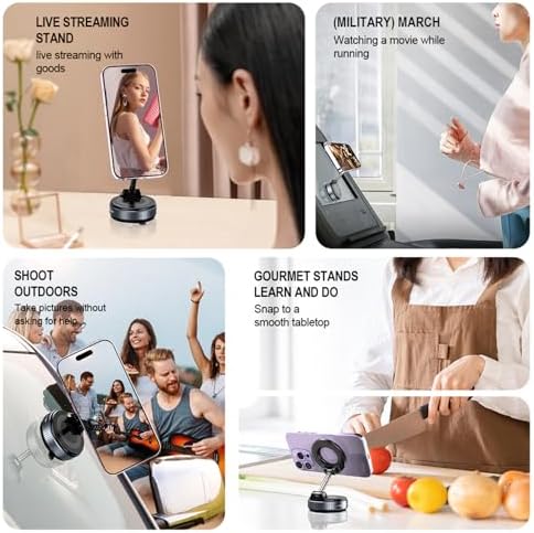 Vacuum Magnetic Phone Holder for Magsafe – Magnetic Car Phone Mount,360 Rotatable Magnetic Car Mount for iPhone 16 Pro Max Plus/iPhone 15 14 13 12 Pro Max Plus – Enhanced Compatibility and Speed