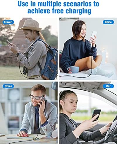 A.S 3-in-1 Magnetic Charging Cable for Enhanced Connectivity – Fast Charging and Data Sync for Micro USB, USB C, and i-Product Smartphones – Versatile 3.3 ft & 6.6 ft Lengths, Durable Black Design for Efficient Power Delivery and Hassle-Free Use