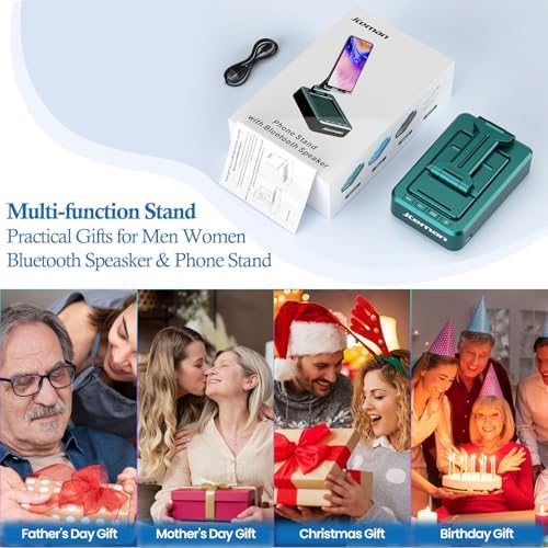 Transform Your Multimedia Experience with the JTEMAN Adjustable Tablet Stand Featuring Bluetooth Speakers – Versatile Kitchen Gadget and Perfect Gift for Him or Her – Wireless Charging Station for Phones and Tablets, Enhanced Compatibility for All Devices