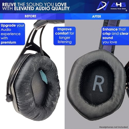 AHG Premium Sheepskin Earpads for V-Moda Crossfade Series – Ultimate Comfort and Acoustic Enhancement for Crossfade 3, M-100 Master, LP2 Wireless, and More with Effortless Installation and Luxurious Feel
