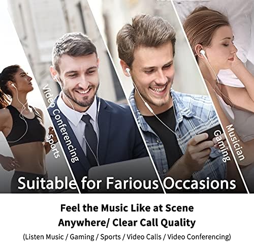 Premium Wired Earbuds with Microphone – Hi-Fi Stereo In-Ear Headphones for Powerful Bass & Crystal Clear Audio – Compatible with i Phone, Android & Most 3.5 mm Devices (Blue) – Ergonomically Designed for Comfort and Enhanced Daily Listening Experience