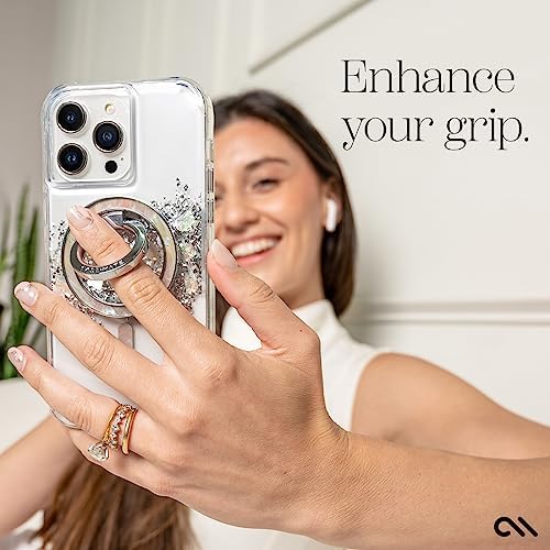 Elevate Your i Phone Experience with the Case-Mate Twinkle Diamond Magnetic Phone Ring Holder – Stylish Mag Safe Grip & Stand for i Phone 16 Pro Max, 15 Pro Max, 14, 13, 12 & Samsung S25 Ultra – Effortless One-Handed Use with Enhanced Security and 360° Rotation – Collapsible Design for On-the-Go Convenience – Compatible with All Mag Safe Devices – Transform Your Phone into a Fashion Statement – No Residue, Easy Removal, and 1-Year Warranty for Ultimate Peace of Mind