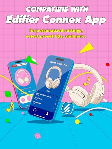 Edifier W800 BT Pro Wireless Over-Ear Headphones – Premium Hi-Res Audio with Advanced Hybrid Active Noise Cancellation, AI-Driven Call Clarity, 45-Hour Battery Life, Quick Charge Capability, and Compact Foldable Design – Enhanced Bluetooth 5.4 Connectivity for Superior Sound Experience in Elegant Classic Black