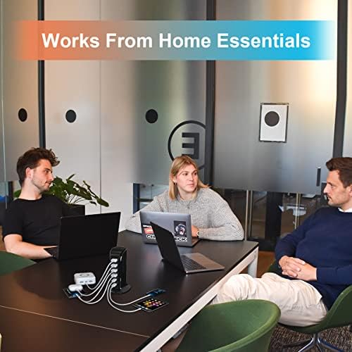 Elevate Your Charging Game with Upoy’s Ultimate USB Power Hub: Multi-Device Charging Station with 5 ft Extension Cord for i Phones, Tablets, and Earbuds – Fast, Efficient Power Adapter for Home and Office Use with Advanced Safety Features