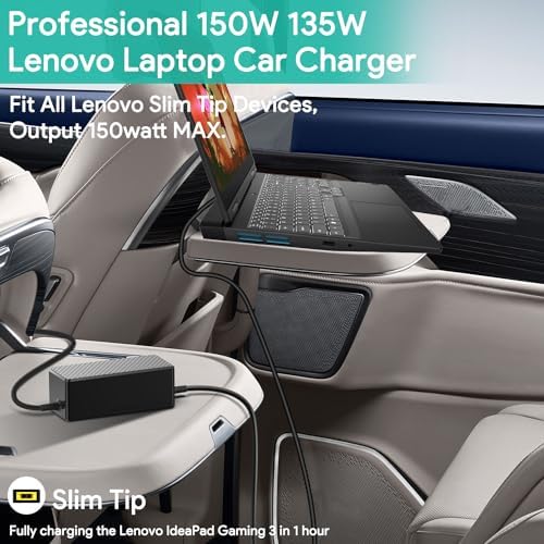 High-Efficiency HKY 150 W Laptop Car Charger for Lenovo: Ultimate Power Solution for Legion, Think Pad, Yoga & Idea Pad Series – Compact, Durable, and Compatible with Multiple Models – Fast Charging for On-the-Go Professionals and Gamers – Enhanced Safety Features and 5-Year Warranty Included