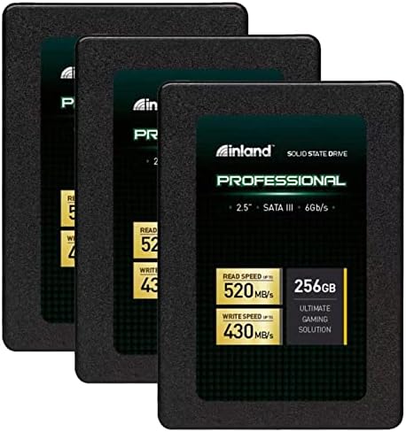 Upgrade Your Device with INLAND Professional 256 GB SSD – Unleash Lightning-Fast 6 Gb/s SATA III Speeds with Advanced 3 D TLC NAND Technology – Perfect for Gaming, Productivity, and Everyday Computing!