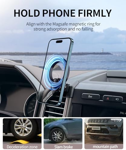 Ford F-150 2021-2024 Car Phone Holder – 360° Rotating Mag Safe-Compatible Mount for Secure, Hands-Free Use Without Obstructing Air Vents – Durable, Easy-Install Accessory for Modern Drivers