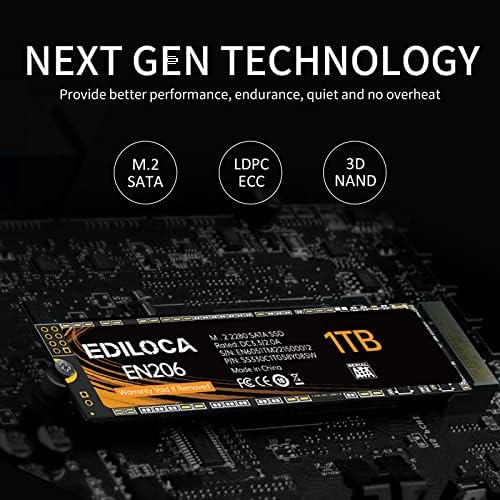 Upgrade Your System with the EN206 512 GB M.2 SSD – High-Speed 3 D NAND TLC Technology for Ultrabooks and Mini PCs, Blazing Fast Read/Write Speeds of 550/460 MB/s, Enhanced Compatibility for Seamless Performance and Efficiency