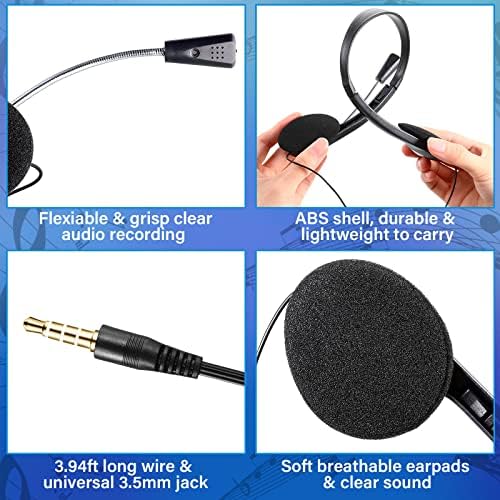 Yunsailing 30-Pack Classroom Headphones with Microphone – Lightweight Adjustable On-Ear Student Headphones for Enhanced Learning – Durable, Comfortable, and Ideal for Schools and Remote Learning Activities – Perfect Audio Solution for Group Engagement and Concentration