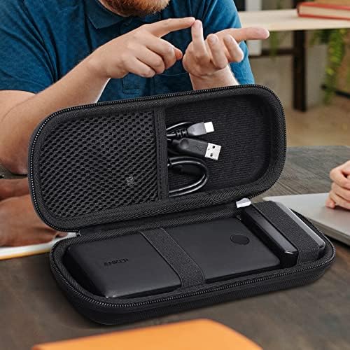 Khanka Premium Hard Travel Case for Anker Power Core Slim 10 K Portable Charger – Ultimate Protection & Organization for 10000 m Ah Battery Pack – Shockproof, Lightweight Design with Zipper Closure and Mesh Pocket for Accessories Storage