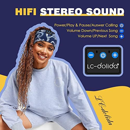 Revolutionary Wireless Sleep Headband with HD Sound: Ultimate Comfort Bluetooth Earphones for Relaxation, Fitness, and Travel – Sweat-Resistant Eye Mask for Active Lifestyles and All-Night Use
