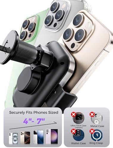 Gliship Ultra Wireless Car Charger Holder – 15 W Fast Charging Auto-Clamping Phone Mount for i Phone 16/15/14/13/12 Pro Max Plus & Samsung S23/S22/S21 – Versatile Dashboard, Windshield, & Air Vent Compatibility for Effortless Charging on the Go