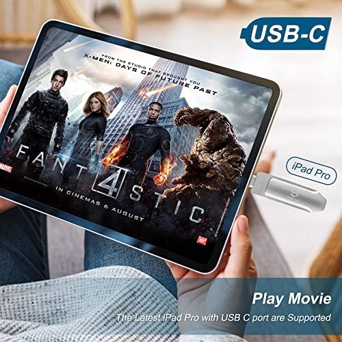 JSL JDTDC 256 GB Apple MFi Certified Photo Storage Stick – High-Speed Dual Connector USB-C & Lightning Drive for i Phone, i Pad, and Android – Ultimate External Backup Solution for Effortless Data Management and Memory Organization