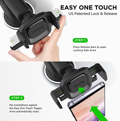 Compact i Ottie Easy One Touch Mini Air Vent Car Mount Holder for i Phone and Samsung Smartphones – Effortless One-Touch Operation, Enhanced Stability, and Universal Compatibility for Safe Driving and Navigation – Perfect for i Phone Xs Max, Galaxy S10 E, Note 9, and More – Dimensions 2.2 x 4.8 x 5.7 Inches – Ideal Vehicle Accessory for a Modern Lifestyle