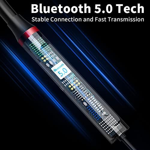 Revolutionary Neckband Bluetooth Earbuds – Superior Hi-Fi Stereo Sound for Active Lifestyles with Unmatched Compatibility for Pixel, Samsung, and i Phone – Lightweight, Sweatproof Design with Rapid Pairing and Extended Battery Life for Ultimate Audio Enjoyment