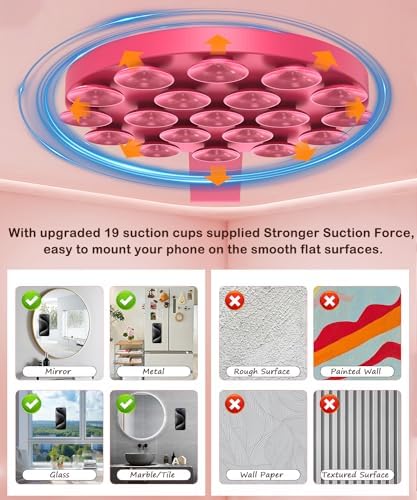 Magnetic Suction Cup Mount for Mag Safe Devices – Effortless Hands-Free Phone Holder with Premium Anti-Slip Silicone Grip for Content Creators – Ultra-Stable, Lightweight Accessory Perfect for Tik Tok and Photography on the Move