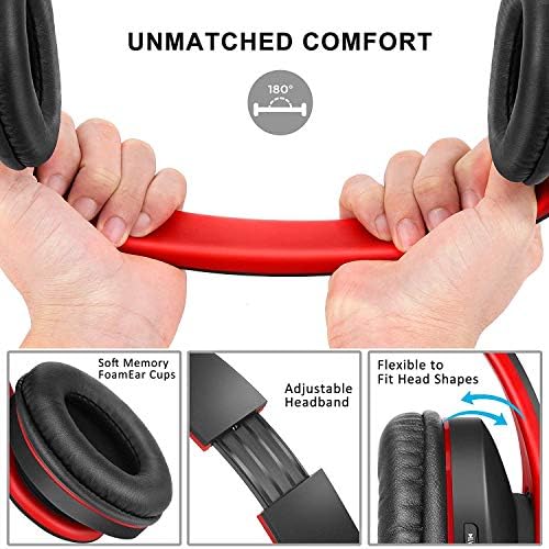 ZIHNIC Bluetooth Over-Ear Headphones – Premium Foldable, Noise-Cancelling Wireless & Wired Headset with Micro SD/TF Card Support and FM Radio – Lightweight Comfort & Superior Sound Quality for Uninterrupted Listening on Mobile Devices and PCs (Black)
