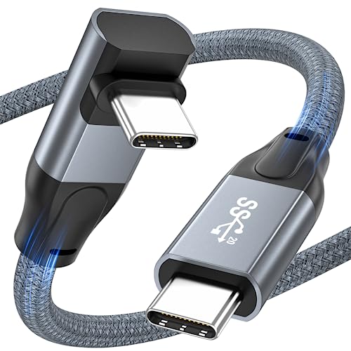 High-Speed USB C to USB C Cable for 100 W Fast Charging – 20 Gbps Data Transfer & 4 K/8 K Video Output – Right Angle Design for Enhanced Accessibility – Universal Compatibility with Mac Book, i Pad Pro, Samsung S23/S22 – Ultimate Solution for Power and Performance