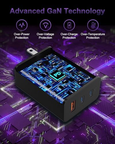 Ultimate 100 W USB C Charger Block with 3 Ports – Ga N Super Fast Charging Adapter Plus 10 ft Type C Cable for Mac Book Pro, i Pad Pro, i Phone 15/16, Galaxy S Series – Dual Pack for Enhanced Power and Efficiency