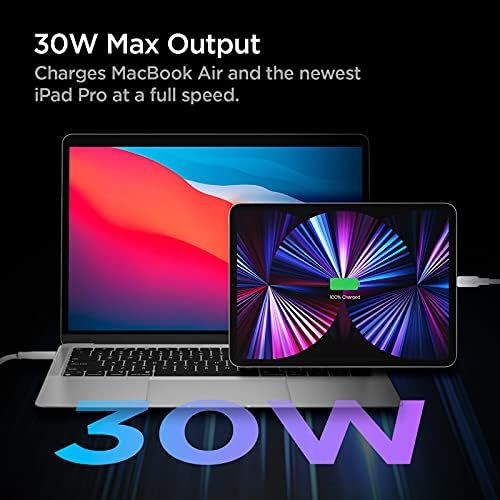 Effortless Power: Spigen 70 W Ga N II Dual USB-C Wall Charger – Fast Charging for Mac Book Pro, i Pad, i Phone & More – Compact Design for On-the-Go Efficiency with Dual Ports & 60 W Single Port Capability – Ultimate Compatibility & Enhanced Safety for All Your Devices