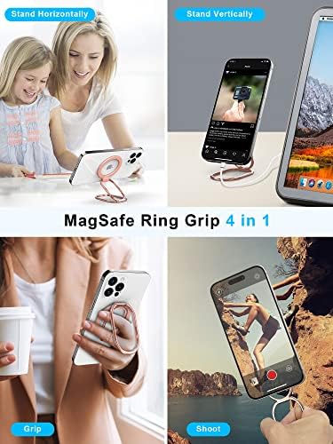 2025 SUPERONE Mag Safe Phone Ring Holder – Versatile Adjustable Magnetic Kickstand & Detachable Grip for i Phone 12-16 Series – Vibrant Purple for Enhanced Wireless Charging & Effortless Hands-Free Functionality – Transform Your Smartphone Use with Style and Practicality