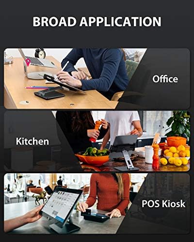 Maxonar Premium Heavy-Duty 360° Swivel Tablet Stand – Ergonomic Adjustable Aluminum Alloy Holder for Enhanced Stability & Charging – Foldable Design for 6-13″ Devices, Perfect for Home, Office, or Retail Use – Modern Sleek Grey Finish for Contemporary Spaces