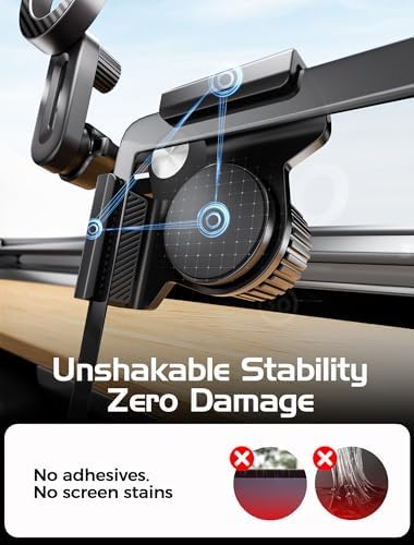 Innovative Tesla Phone Mount for Model Y & 3 – Secure, No-Glue Suction Cup Design, Strong Magnetic Holder for i Phone 16 Pro Max, 15, 14 – Ultimate Mag Safe Car Mount Enhancing Safety & Connectivity