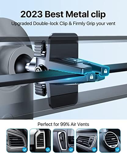 Upgrade Your Drive with the andobil 2025 Military-Grade Car Phone Holder Mount – Secure Vent Clip for i Phone 16/15/14/13/12 Pro Max & Samsung S25/S24 – Effortless One-Handed Operation, 360-Degree Rotation & Tool-Free Installation for Enhanced Navigation Safety
