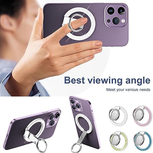 Revolutionize Your Mobile Experience with the Tensho Mag Safe Phone Ring Holder – 360-Degree Rotating Magnetic Grip and Adjustable Kickstand for i Phone 15/14/13/12 Series | Durable Metal Design for Enhanced Stability and Versatile Viewing Options