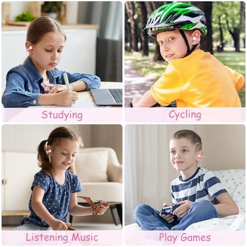 BANIGIPA Kids Bluetooth 5.4 Open Ear True Wireless Earbuds – Ultra-Lightweight Headphones with Safe 85 d B Volume Control for Young Listeners – Perfectly Designed for School, Travel & Clear Communication with Built-in Mic