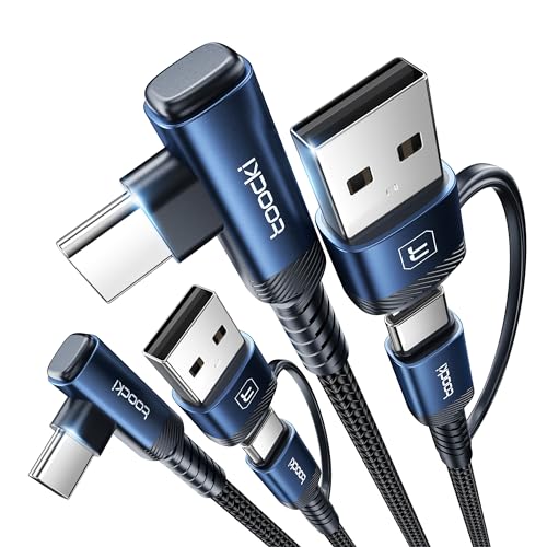 60 W USB-C to USB-C Cable Bundle (2-Pack, 6.6 FT) – Superior Fast Charging & Data Sync with Ergonomic Right Angle Design – Ideal for i Phone 15 Pro Max, Mac Book Air, Samsung S23 Ultra & More – Built to Last with Premium Durability & Versatile Compatibility