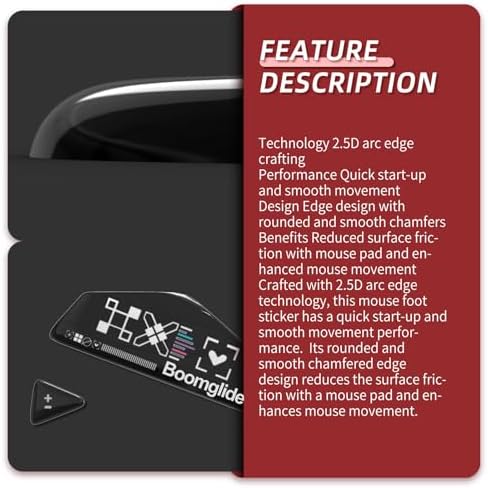 Upgrade Your Gaming Precision with YIMAGUJRX Glass Mouse Skates for Logitech G 502 Lightspeed Wireless – Experience Lightning-Fast Movement and Unmatched Durability, Perfect Fit for Enhanced Control and Comfort, Sleek Black Design!