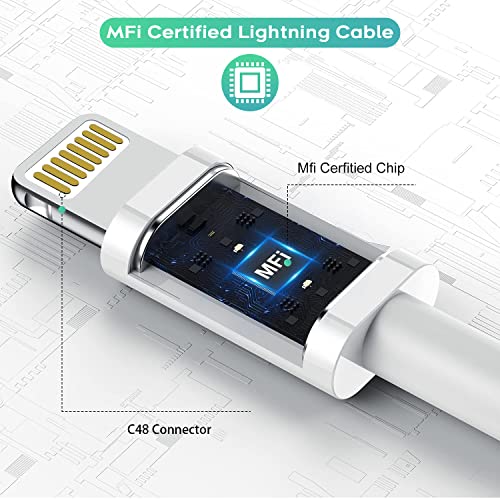 Ultimate 10-Foot Fast Charging Duo for i Pad & i Phone – Dual 12 W Foldable Travel Chargers with Extra Long USB to Lightning Cables – Perfect for Travelers Seeking Enhanced Compatibility and Portability