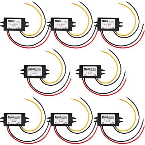 Weewooday High-Efficiency 12 V to 5 V Buck Converter Module – 3 A 15 W DC to DC Power Regulator for Seamless Device Charging – Set of 3 Durable and Versatile Power Adapters with Easy Wire Connections for Enhanced Compatibility in Vehicles and Electronics