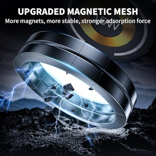 15 W Fast Wireless Magnetic Car Charger with 360° Rotatable Phone Mount – Premium Zinc Alloy Hands-Free Holder for Effortless Driving Convenience and Enhanced Smartphone Compatibility