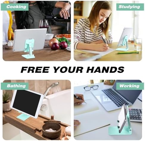 12 Pcs Cell Phone Stand for Desk Phone Holder Stand Foldable Angle Height Adjustable Portable Holder Tablet for Office Travel Photography(Black) – Enhanced Compatibility and Speed