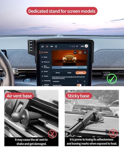Ford Mustang Mach-E Wireless Charging Phone Holder (2021-2025) – Magnetic Cradle for 15.5-Inch Displays – 360° Adjustable Car Mount for Seamless Navigation and Fast Charging – Ultimate Mag Safe-Compatible Accessory for Enhanced Driving Experience