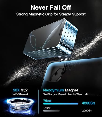 Wigoo Tesla Magnetic Phone Mount – Ultimate Hands-Free Holder for Model 3/Y/X/S – Secure, No-View Obstruction Design for i Phone & Android – Enhanced Compatibility, Effortless Installation, Premium Quality Materials