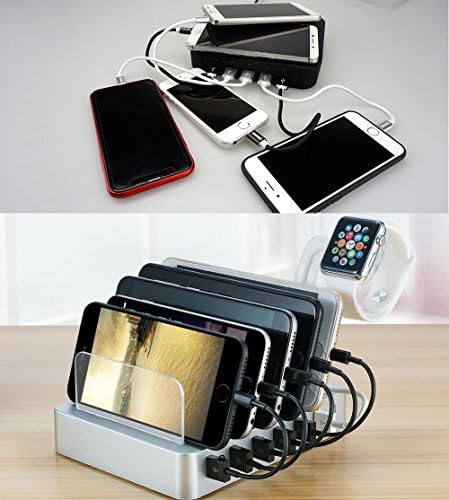 COSOOS 81 W PD USB-C Charging Station – High-Power Multi-Device Fast Charger with 3 x 20 W Ports and 6 Versatile Cables for Instant Mobile Power – Compact USB Hub for Effortless Charging at Home or Office with Enhanced Overheat Protection and Smart Safety Features