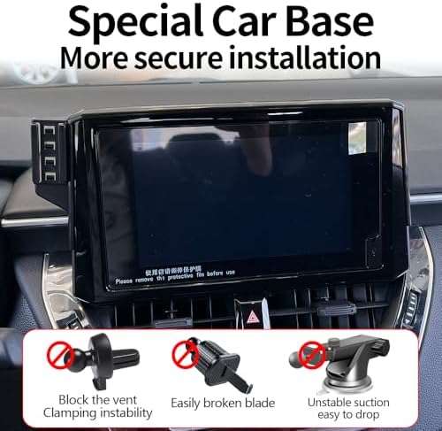 Toyota Corolla & Corolla Cross Phone Holder (2020-2025) – Premium Dashboard Mount for Enhanced Navigation & Safety, 360° Rotation, Sleek Design, Easy Tool-Free Installation, Durable Mobile Cradle for Ultimate Driving Convenience