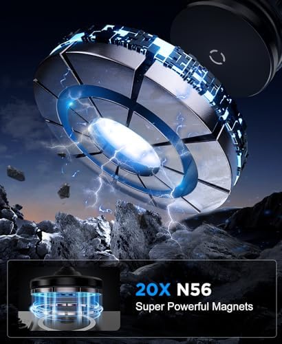 Beeasy for Magsafe Car Phone Holder, Upgraded 360°Adjustable Vacuum Suction [20X N56 Magnets], Phone Mount for Car/Gym/Smooth Surface, Cell Phone Holder for iPhone 16e 16 15 14 13 12 Pro Max, Black – Enhanced Compatibility and Speed