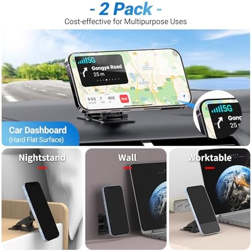 Magnetic Car Vent Mount 2-Pack for i Phone 12-16 & All Phones – PROfezzion Mag Safe Compatible Holder with Strong Metal Clip, Effortless Installation for Hands-Free Navigation and Calls, Sleek Design for Modern Vehicles – Ultimate Driving Convenience