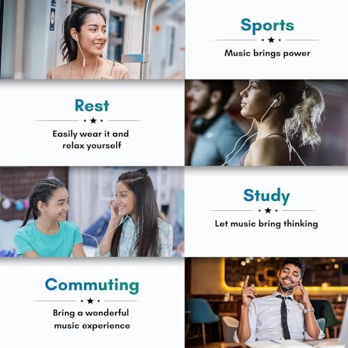 USB-C Wired Earbuds for i Phone 16/15 & Galaxy S22/S21/S20 – Premium Noise-Cancelling Headphones with Built-in Microphone and Ergonomic Design – Tangle-Free Comfort for Enhanced Sound Quality & Versatile Device Compatibility