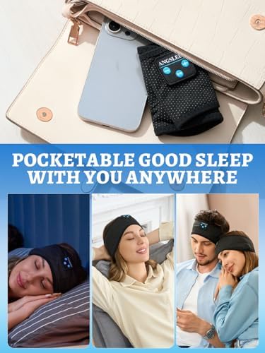 Ultimate Bluetooth Sleep Headband with Ultra-Thin Speakers | Dual Playback Modes for Wired & Wireless Use | Ergonomically Designed for Side Sleepers | Luxurious Comfort for Restful Nights | Ideal Gift for Enhanced Sleep and Relaxation