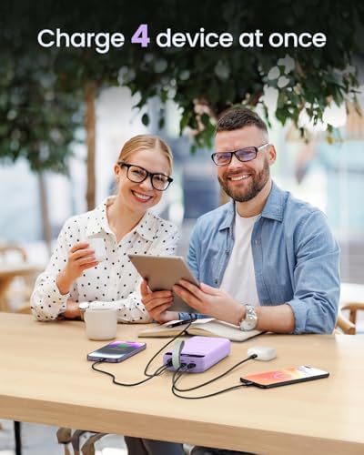 High-Capacity 50000 m Ah Portable Power Bank with Fast Charging 22.5 W – Multi-Device USB-C Battery Pack for i Phone, Samsung Galaxy & More – Ultimate Reliability for On-the-Go Charging