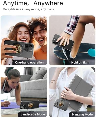 typecase Folding Phone Stand: Foldable Smartphone Holder for Desk – Ultra Thin Adjustable Kickstand – Magnetic Phone Grip Home Desk Accessories Compatible with Phone Tablets – Enhanced Compatibility and Speed