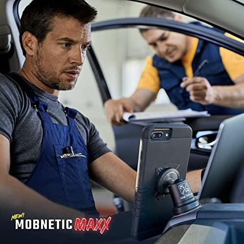 Mob Armor Mob Netic Maxx – Premium USA-Made Magnetic Phone Holder for Cars, Versatile 360° Rotation & 90° Tilt, Durable Aluminum Design, Perfect for i Phone & Android Devices – Enhance Your Driving Safety and Convenience