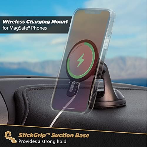 Scosche MSQP Magnetic Wireless Charger – Ultra-Fast Mag Safe Charging Pad for i Phone 12, 13, 14, Air Pods, and More | Sleek Black Design for Effortless Power | Compact and Versatile Wireless Charging Solution for Home and Travel